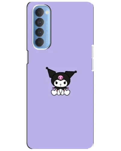 Чехол для OPPO Reno 4 Pro с картинкой «Kuromi — фиолетовый минимализм»