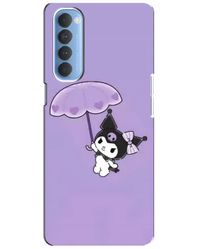 Чехол для OPPO Reno 4 Pro с картинкой «Kuromi с зонтиком»