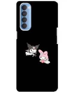 Чехол для OPPO Reno 4 Pro с картинкой «My Melody и Kuromi»