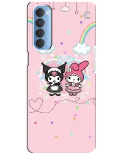 Чехол для OPPO Reno 4 Pro с картинкой «My Melody и Kuromi»