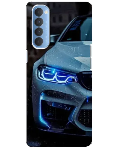 Чехол для OPPO Reno 4 Pro с картинкой «Взгляд BMW с синими фарами» Чехол для OPPO Reno 4 Pro с картинкой «Взгляд BMW с синими фарами»
