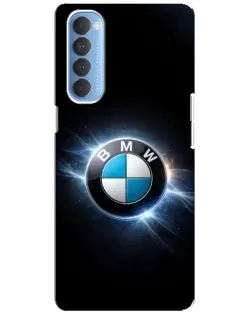 Чохол для OPPO Reno 4 Pro з картинкою «BMW — неонове сяйво»