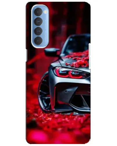 Чехол для OPPO Reno 4 Pro с картинкой «Спортивная BMW и цветы» Чехол для OPPO Reno 4 Pro с картинкой «Спортивная BMW и цветы»