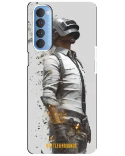 Чехол для OPPO Reno 4 Pro с картинкой «PUBG — боец в пыли»