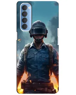 Чехол для OPPO Reno 4 Pro с картинкой «PUBG — реалистичный герой»