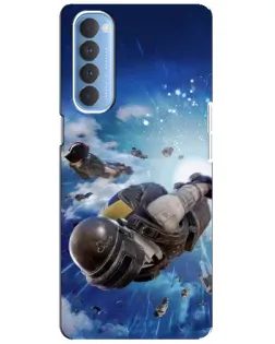 Чехол для OPPO Reno 4 Pro с картинкой «Десант PUBG — прыжок»