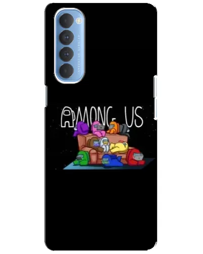 Чехол для OPPO Reno 4 Pro с картинкой «Логотип Among Us»