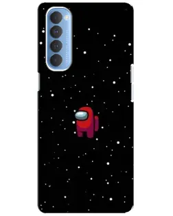 Чехол для OPPO Reno 4 Pro с картинкой «Красный Among Us»