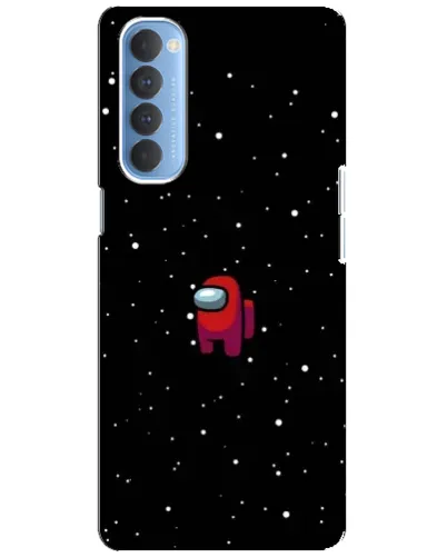 Чехол для OPPO Reno 4 Pro с картинкой «Красный Among Us»