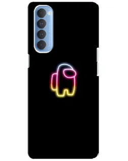 Чехол для OPPO Reno 4 Pro с картинкой «Among Us градиент»