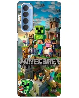 Чехол для OPPO Reno 4 Pro с картинкой «Замок Minecraft» Чехол для OPPO Reno 4 Pro с картинкой «Замок Minecraft»