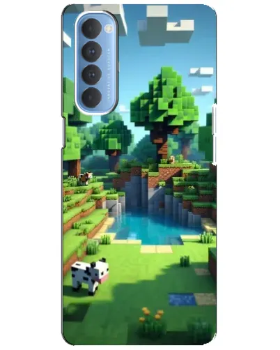 Чехол для OPPO Reno 4 Pro с картинкой «Minecraft летний день»