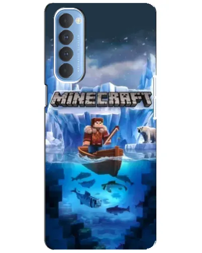 Чехол для OPPO Reno 4 Pro с картинкой «Minecraft ледяной мир»