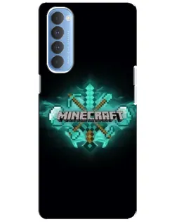 Чохол для OPPO Reno 4 Pro з картинкою «Minecraft Diamond лого»