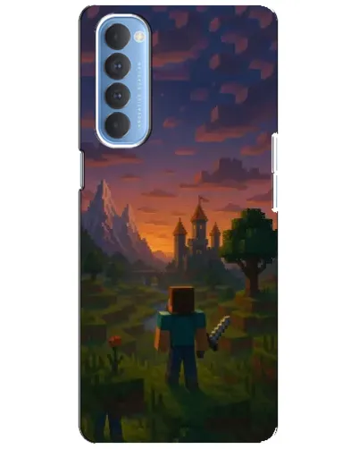 Чехол для OPPO Reno 4 Pro с картинкой «Стив у башни»