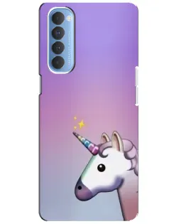 Чехол для OPPO Reno 4 Pro с картинкой «Единорог градиент»