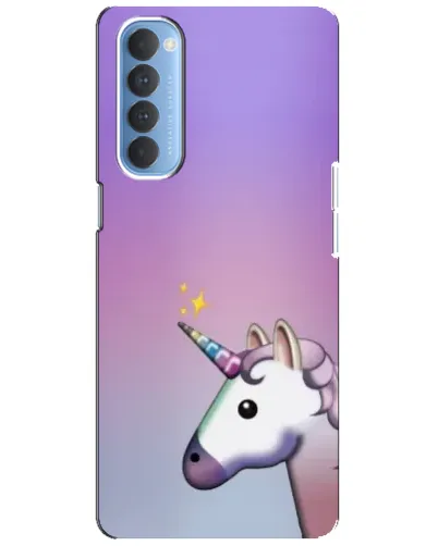 Чехол для OPPO Reno 4 Pro с картинкой «Единорог градиент»