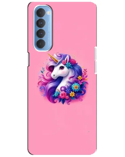 Чехол для OPPO Reno 4 Pro с картинкой «Сказочный единорог»
