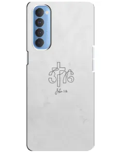 Чехол для OPPO Reno 4 Pro с картинкой «Иоанна 3:16 Крест»