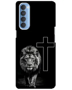 Чехол для OPPO Reno 4 Pro с картинкой «Лев и Крест»
