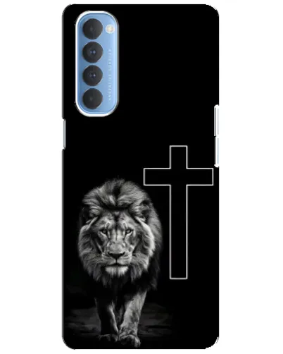 Чехол для OPPO Reno 4 Pro с картинкой «Лев и Крест»