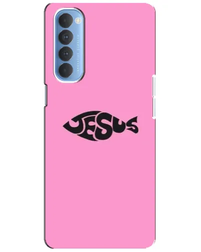 Чехол для OPPO Reno 4 Pro с картинкой «Розовый символ  Jesus»