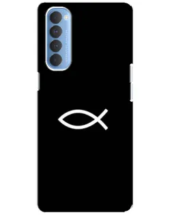 Чохол для OPPO Reno 4 Pro з картинкою «Символ риби Jesus»
