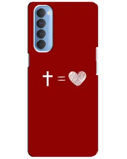 Чохол для OPPO Reno 4 Pro з картинкою «Рівняння любові»