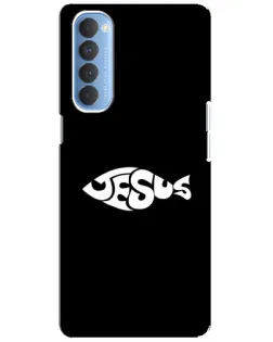 Чохол для OPPO Reno 4 Pro з картинкою «Риба  Jesus»