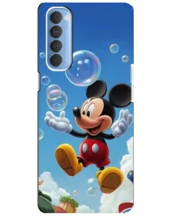 Чехол для OPPO Reno 4 Pro с картинкой «Mickey и мыльные пузыри»