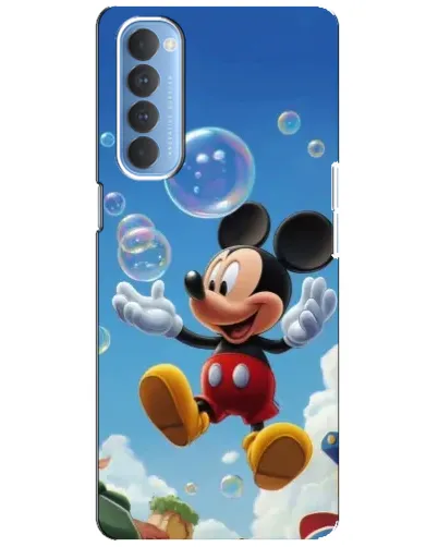 Чехол для OPPO Reno 4 Pro с картинкой «Mickey и мыльные пузыри»