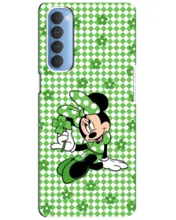 Чехол для OPPO Reno 4 Pro с картинкой «Mickey в клетку»