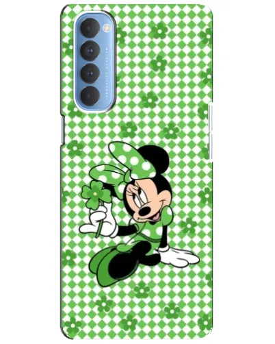 Чехол для OPPO Reno 4 Pro с картинкой «Mickey в клетку»