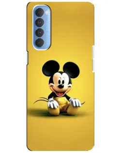 Чехол для OPPO Reno 4 Pro с картинкой «Микки на желтом»