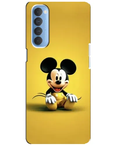Чехол для OPPO Reno 4 Pro с картинкой «Микки на желтом»