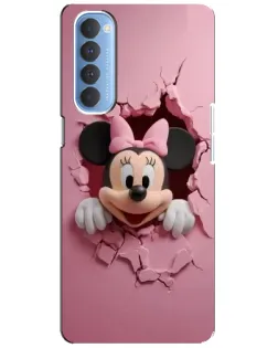 Чехол для OPPO Reno 4 Pro с картинкой «Минни сквозь стену»