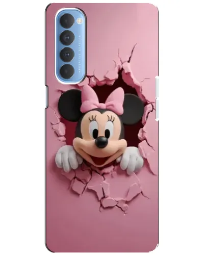 Чехол для OPPO Reno 4 Pro с картинкой «Минни сквозь стену»