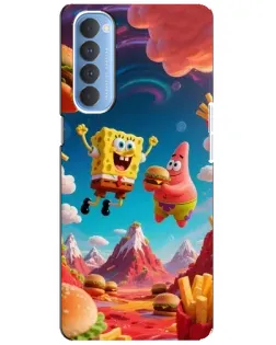 Чехол для OPPO Reno 4 Pro с картинкой «Космический фастфуд»