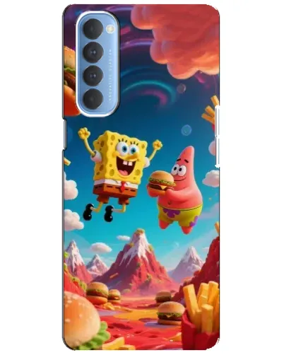 Чехол для OPPO Reno 4 Pro с картинкой «Космический фастфуд»