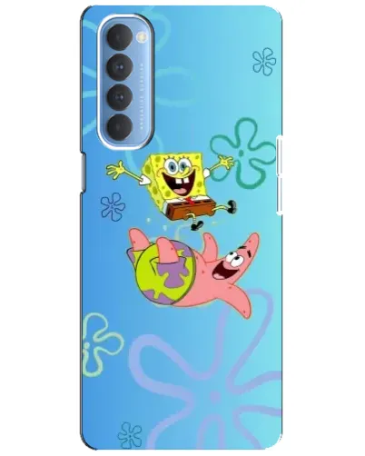 Чехол для OPPO Reno 4 Pro с картинкой «Спанч Боб и Патрик»