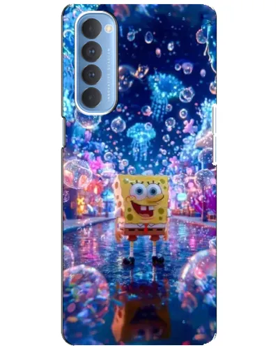 Чехол для OPPO Reno 4 Pro с картинкой «Неоновый океан»