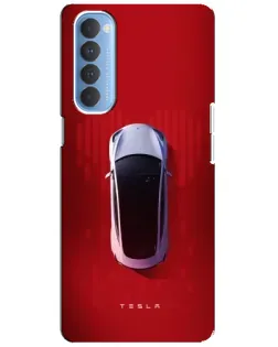 Чохол для OPPO Reno 4 Pro з картинкою «Tesla Top View»