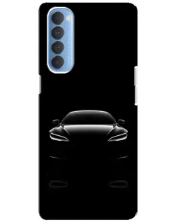 Чохол для OPPO Reno 4 Pro з картинкою «Силует Tesla Night»
