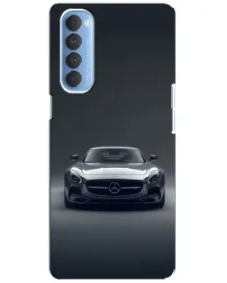 Чехол для OPPO Reno 4 Pro с картинкой «Mercedes на черном»