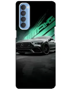 Чехол для OPPO Reno 4 Pro с картинкой «Темный Mercedes AMG»