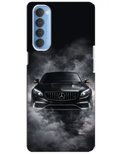 Чехол для OPPO Reno 4 Pro с картинкой «Mercedes в дыму»