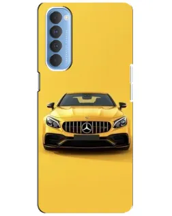 Чехол для OPPO Reno 4 Pro с картинкой «Желтый Mercedes GT»