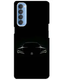 Чехол для OPPO Reno 4 Pro с картинкой «Mercedes — силуэт авто» Чехол для OPPO Reno 4 Pro с картинкой «Mercedes — силуэт авто»