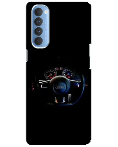 Чехол для OPPO Reno 4 Pro с картинкой «Салон Audi — руль»
