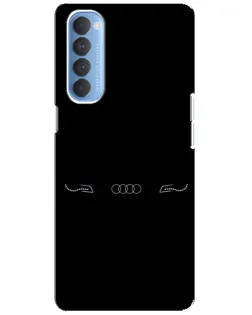 Чохол для OPPO Reno 4 Pro з картинкою «Audi — світловий підпис»